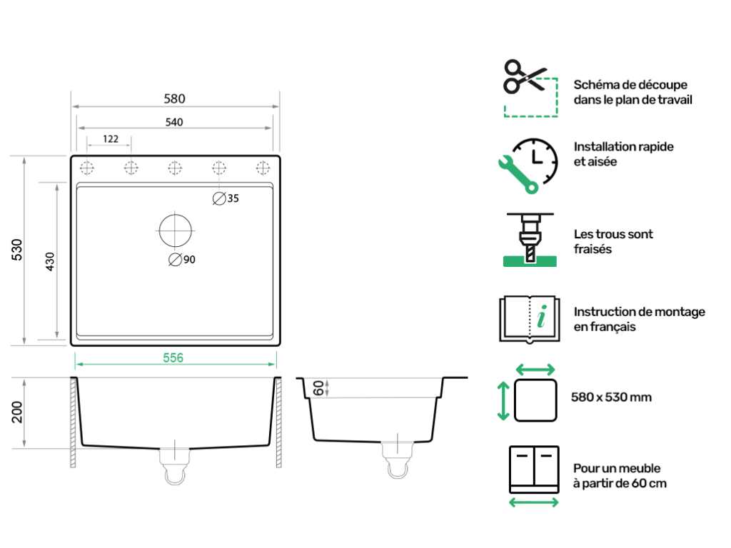 Evier Cuisine Beige, 58 X 53 Cm, Evier En Granit 1 Bac + Siphon Automatique, Evier A Encastrer De Primagran 18 Evier Cuisine Beige, 58 X 53 Cm, Evier En Granit 1 Bac + Siphon Automatique, Evier A Encastrer De Primagran -Promos Gout Cuisine Boutique AAHKMJXYDAFdJAOAIMEbOAch y5VJsSag EfXZOKqNztT5 j KYfxQ5Esurszx GHX PH88yu4cha8Sl lGhuwYokYnH6Kq