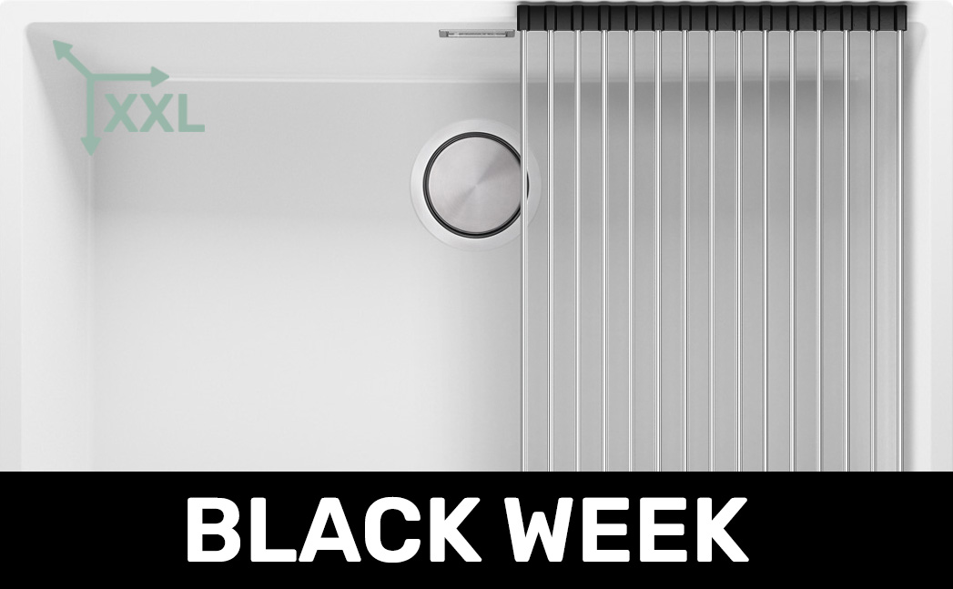 Fregadero bajo encimera de granito de una cubeta para mueble desde 80 cm el color blanco London 80 con una cubeta grande sin escurridor . Primagran